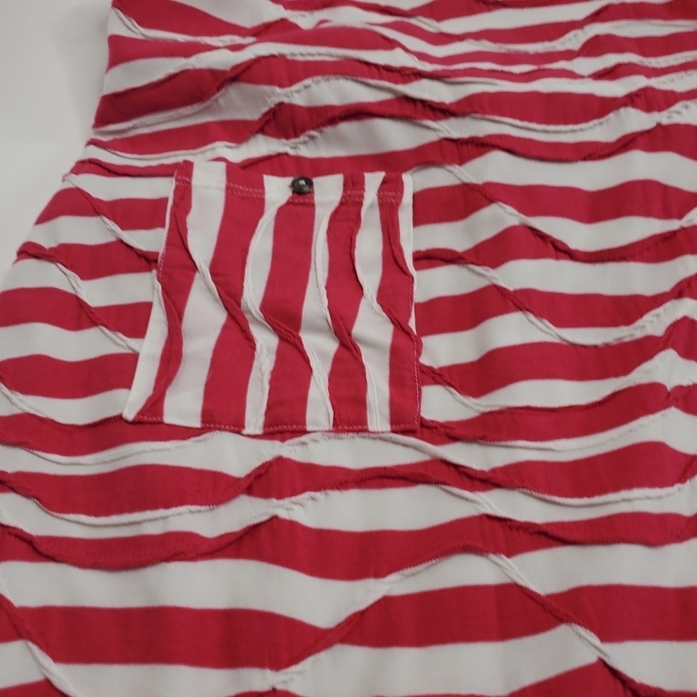 Papillion Blanc Size Medium Striped Dress - Picture 5 of 7